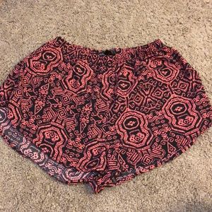 Pink and black shorts